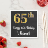 65誕生日~ラグジュアリーエレガントなフェイク金ゴールドルック# スタンダードランチョンナプキン (インサイチュ)