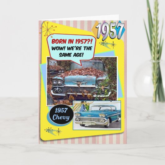 65誕生日!1957年のシボイと同じ年だ! カード (正面)