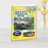 65誕生日!1957年のシボイと同じ年だ! カード (黄色い花)