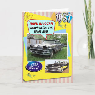 65誕生日!1957年のシボイと同じ年だ！ カード