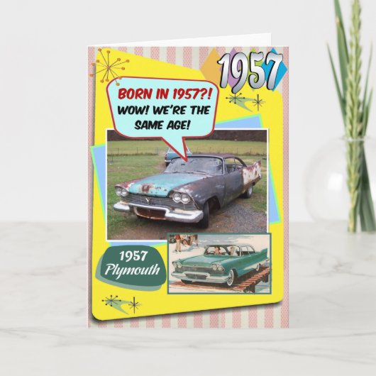 65誕生日!1957年のシボイと同じ年だ! カード (正面)