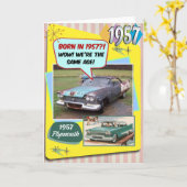 65誕生日!1957年のシボイと同じ年だ! カード (黄色い花)