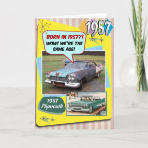 65誕生日!1957年のシボイと同じ年だ！ カード