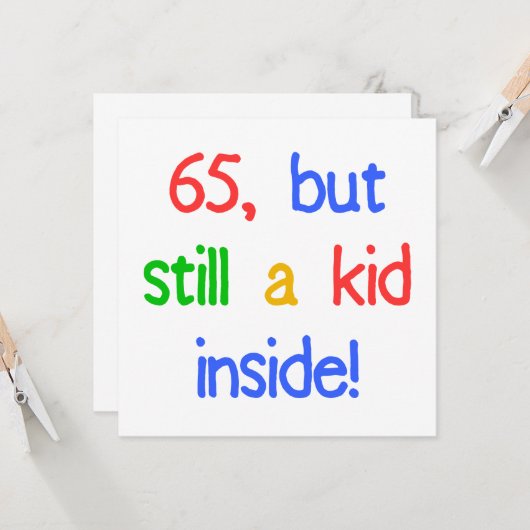 65誕生日Gagギフト カード (正面/裏面インサイチュ)