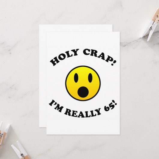 65誕生日Gagギフト カード (正面/裏面インサイチュ)