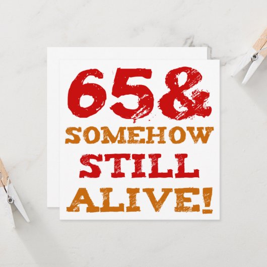 65誕生日Gagギフト カード (正面/裏面インサイチュ)