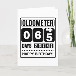 65誕生日OLDOMETERカード サンキューカード
