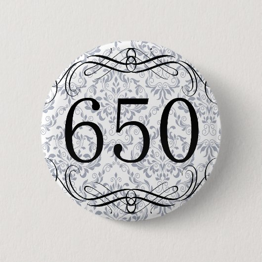 650市外局番 缶バッジ (正面)