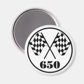 650市松模様にフラグ マグネット (正面/裏面)