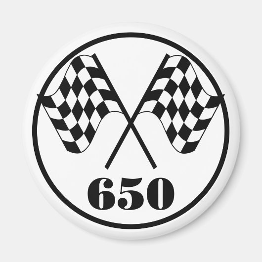 650市松模様にフラグ マグネット (正面)