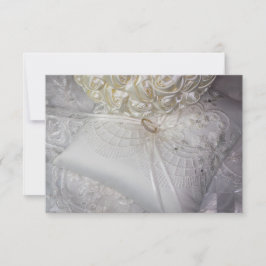 6538-リングベアラーのクッション(ヴェールに結婚指輪) 招待状