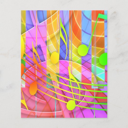 654580 MUSIC NOTES カラフルBACKGROUND WALLPAPERS チラシ (正面)