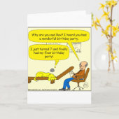 655年の誕生日パーティーの漫画 カード (黄色い花)