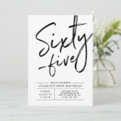 65 | 現代的な65歳の誕生日パーティー招待状 招待状 (スタンド正面)