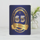 65，誕生日パーティーの女性，色エレガント, 招待状 (スタンド正面)