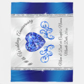 65,45結婚周年記念贈答品 フリースブランケット (正面)