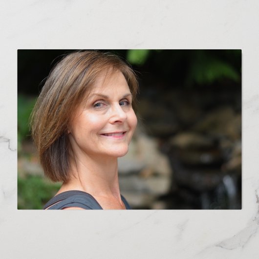 65 65誕生日金ゴールド赤ピンクの写真 箔招待状 (裏面)