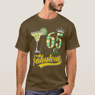 65 & Fabulous s For Women Diamond Crown Margarita  Tシャツ