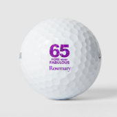65 FORE-ever素晴らしいママの贈り物 – 紫のグリッター ゴルフボール (正面)