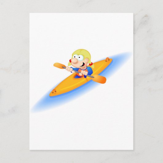65_girl_paddler ポストカード (正面)