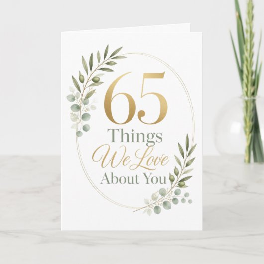 65 Reasons Why We Love You 妻へ カード (正面)