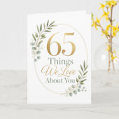 65 Reasons Why We Love You 妻へ カード (黄色い花)