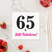 65 & Still Faborous Birthday Party紙ナプキンス スタンダードカクテルナプキン (インサイチュ)