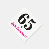 65 & Still Faborous Birthday Party紙ナプキンス スタンダードカクテルナプキン (角)