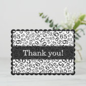 65 "Thank you!" Black/White Number Pattern サンキューカード (スタンド正面)