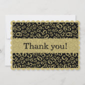65 "Thank you!" Black/White Number Pattern サンキューカード (正面)
