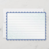 65 "Thank you!" Blue/White Number Pattern サンキューカード (裏面)