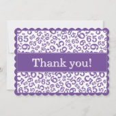 65 "Thank you!" Purple/White Number Pattern サンキューカード (正面)