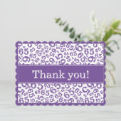65 "Thank you!" Purple/White Number Pattern サンキューカード (スタンド正面)