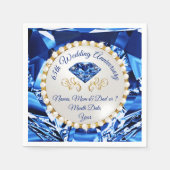 65thアニバーサリーナプキンス,サフ素晴らしァイアデザイン スタンダードカクテルナプキン (正面)