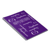 65thバースデーパーティーゲストブック，繰り返し名 ノートブック (右側)