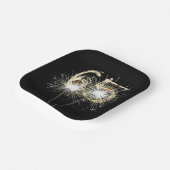 65thバースデーパーティースパーカーズオンブラック ペーパープレート (傾斜あり)