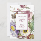 65thバースデーパーティーフローラ 招待状 (正面)