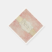 65thバースデーパーティーヴィンテージフランスのリージェンシーレース スタンダードカクテルナプキン (角)