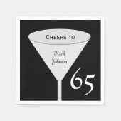 65thバースデーパーティー紙ナプキンス スタンダードカクテルナプキン (正面)