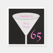 65thバースデーパーティー「応援へ」紙ナプキンス スタンダードカクテルナプキン (正面)