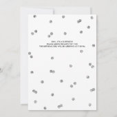 65thブルーシルバーグリッター紙吹雪サプライズパーティー 招待状 (裏面)