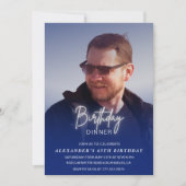 65th誕生日の招待誕生日ディナーフォトメンズ 招待状 (正面)