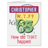 65th誕生日カード – WTFデザイン (正面)