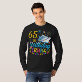 65th誕生日クルーズBデイパーティーメンズ長袖 Tシャツ (正面フル)
