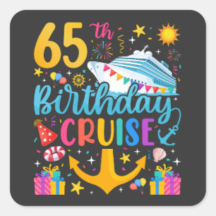 65th誕生日クルーズBデイパーティー スクエアシール