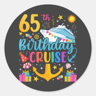 65th誕生日クルーズBデイパーティー ラウンドシール
