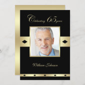 65th誕生日パーティーの招待フォト65th 招待状 (正面/裏面)