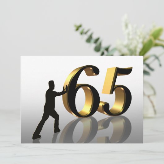 65th誕生日パーティーの招待状"プッシュ65" 招待状 (スタンド正面)