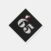 65th誕生日パーティーの風船 スタンダードカクテルナプキン (角)