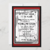 65th誕生日パーティーグルンギー速度制限サイン 招待状 (裏面)